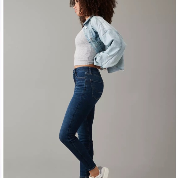 AE Next Level Curvy V-Waist High Waisted  Skinny Jegging - Picture 2 of 5